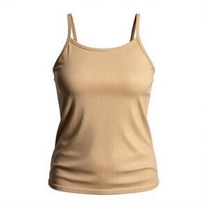 Tan Ribbed Cami Tank Top – Size Small